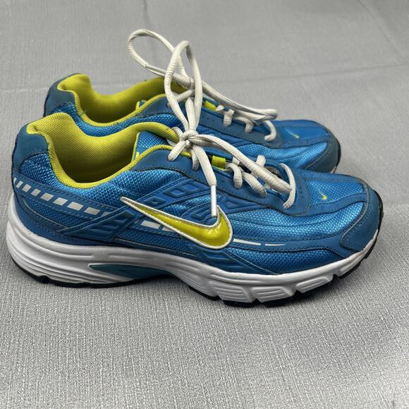 Nike Air Pegasus+ 30 Women’s 8.5 Blue Yellow Running Shoes Sneakers 399053 - Picture 2 of 8